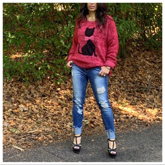 ✨LAST ONE ✨PARIS✨Gorgeous fuzzy Cat sweater - Picture 6 of 6